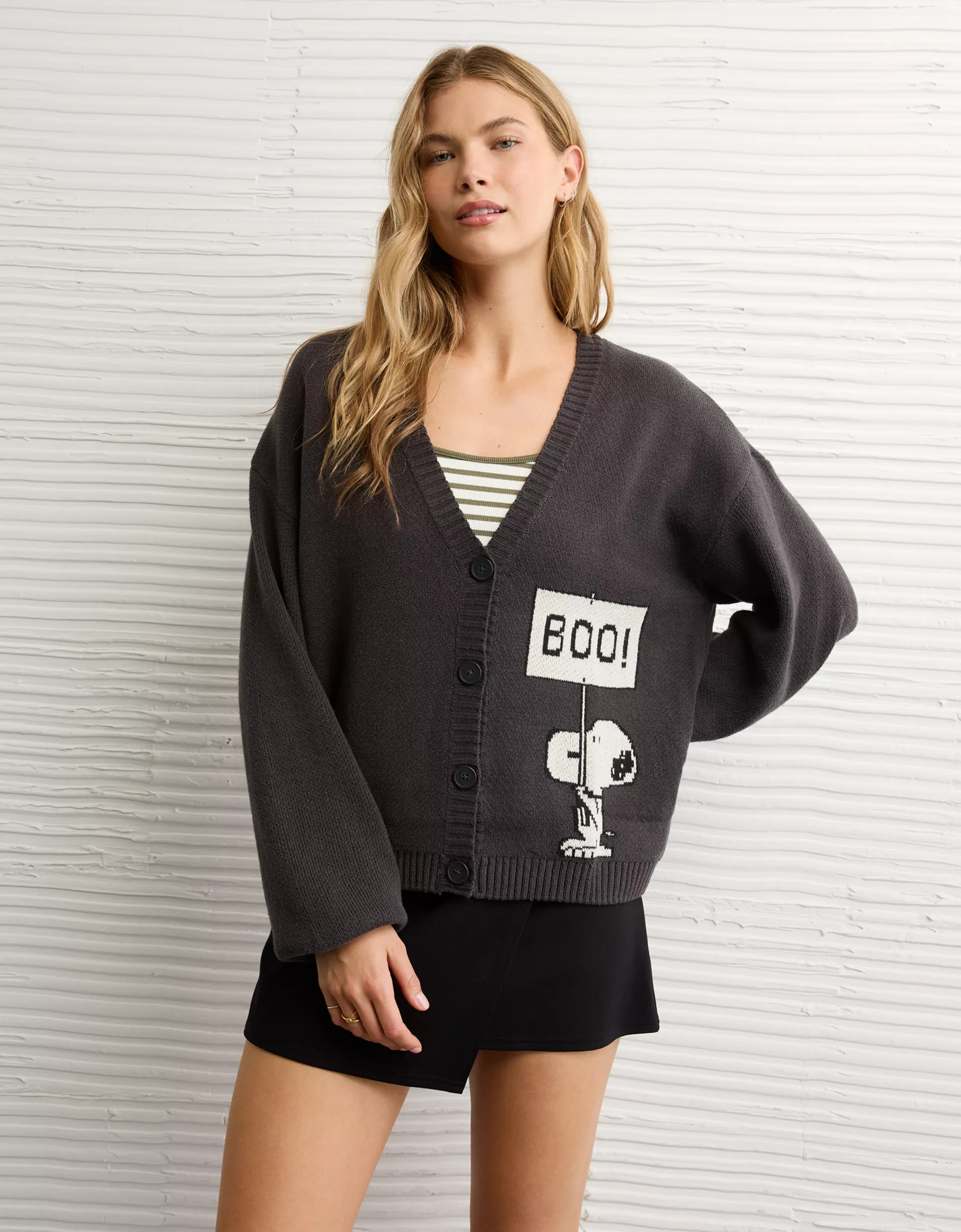 AE Snoopy Halloween Cardigan | American Eagle Outfitters (US & CA)
