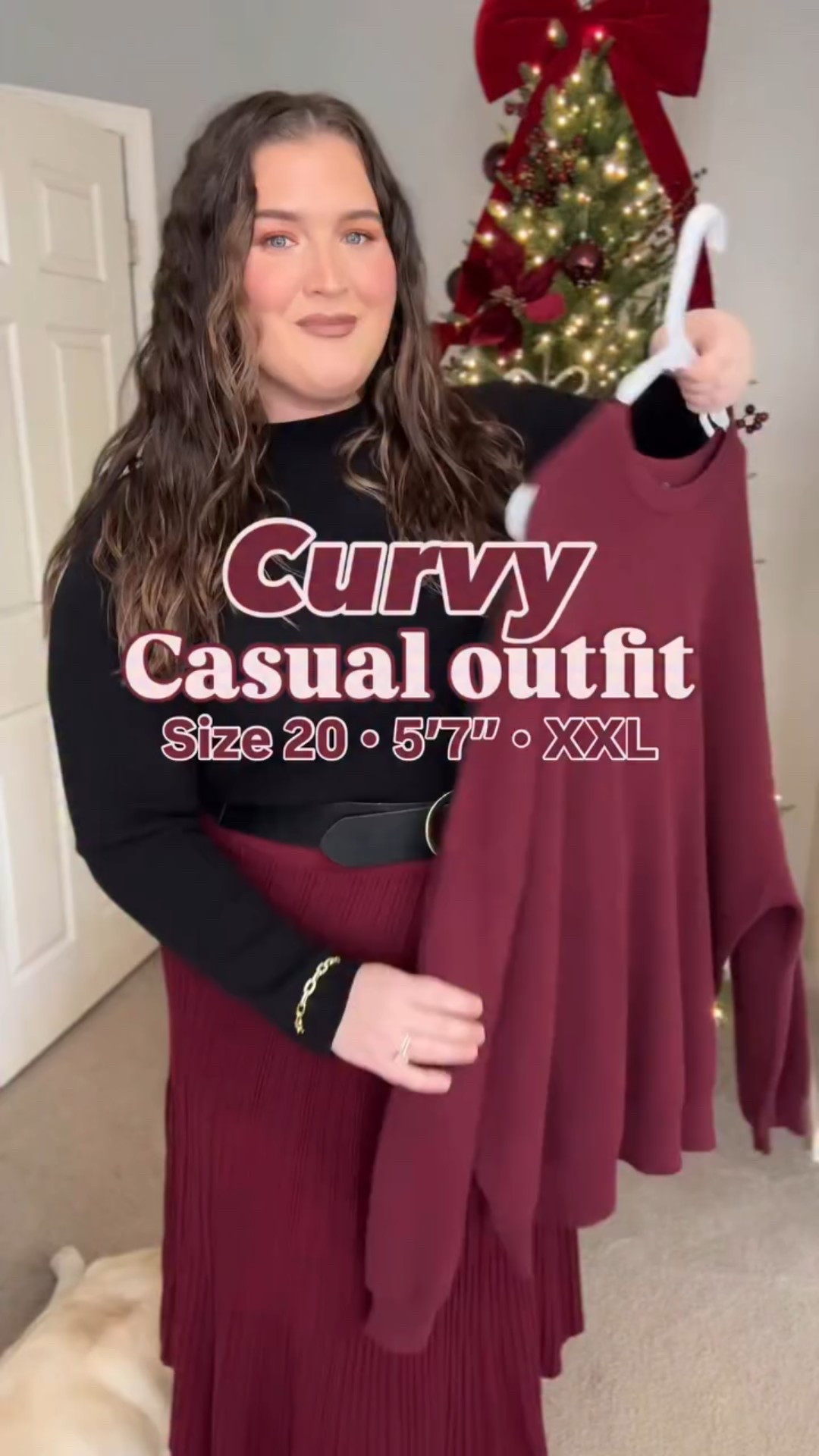 Everyday casual Amazon outfits 🍂🖤✨ Flowy burgundy ribbed skirt, long sleeve wool blend top, oversized sweater + jeans. Watch until the end for a important reminder 🫶🏼 Wearing a size XXL

#LTKootd #LTKPlusSize #LTKgrwm