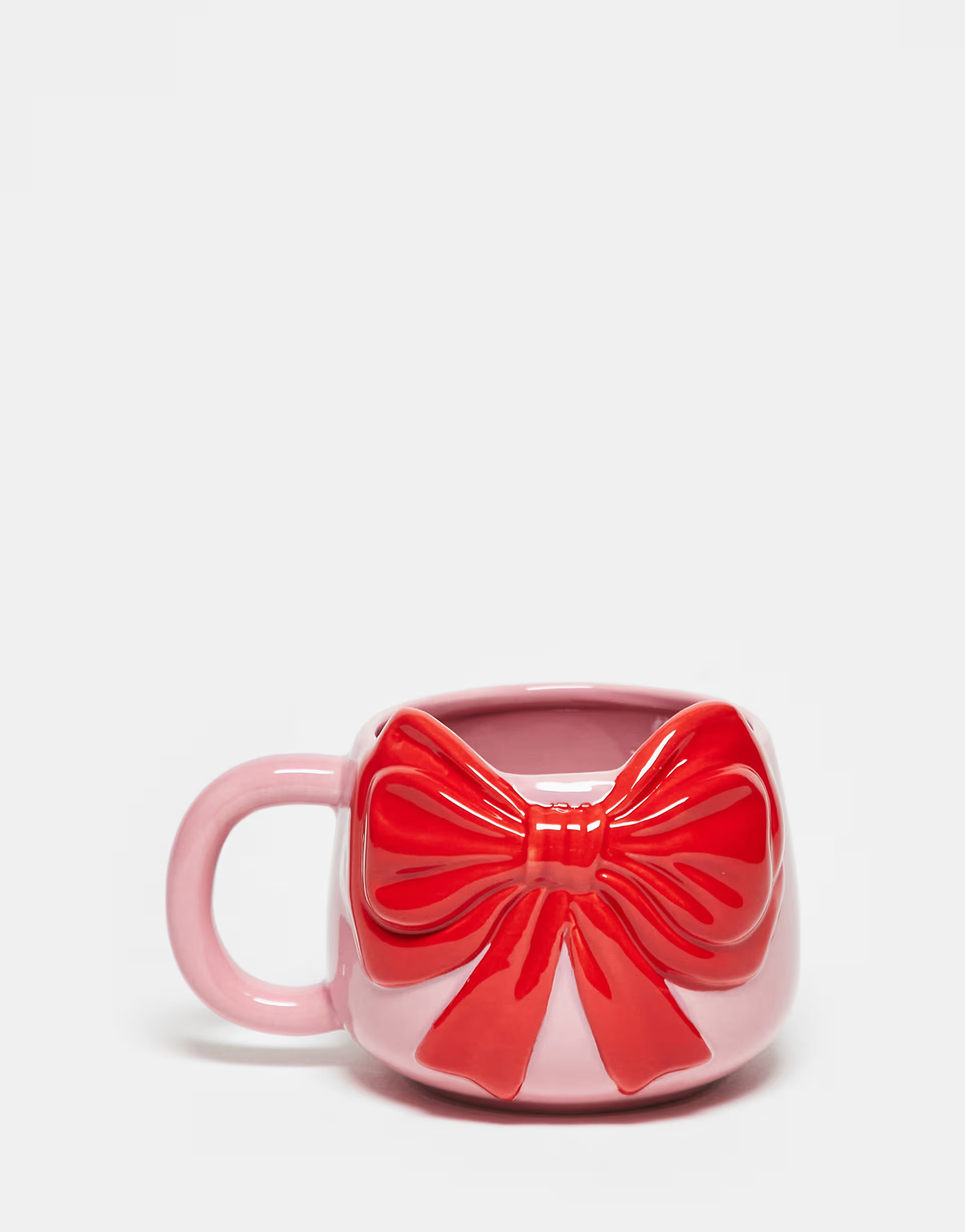 Daisy Street bow mug in pink and red | ASOS (Global)