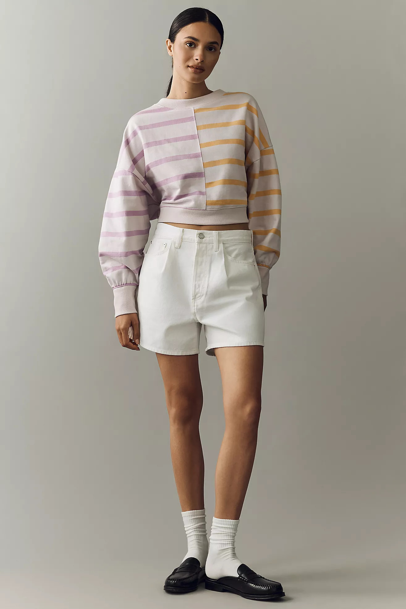 Daily Practice Cotton Stripe Long Sleeve Top | Anthropologie (US)