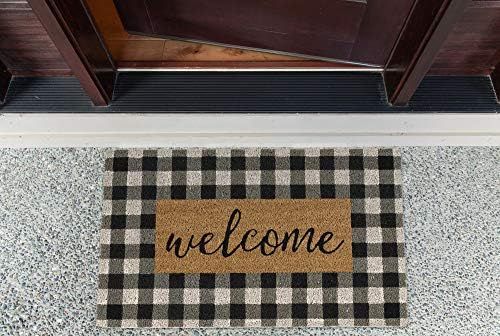 DII Natural Coir Doormat, Checkers Mat, Checkers Welcome, 18X30 | Amazon (US)