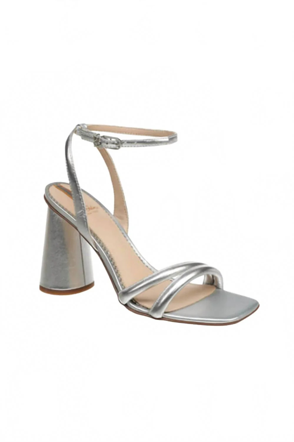 Women's Kia Block Heel Sandal In Soft Silver | Shop Simon