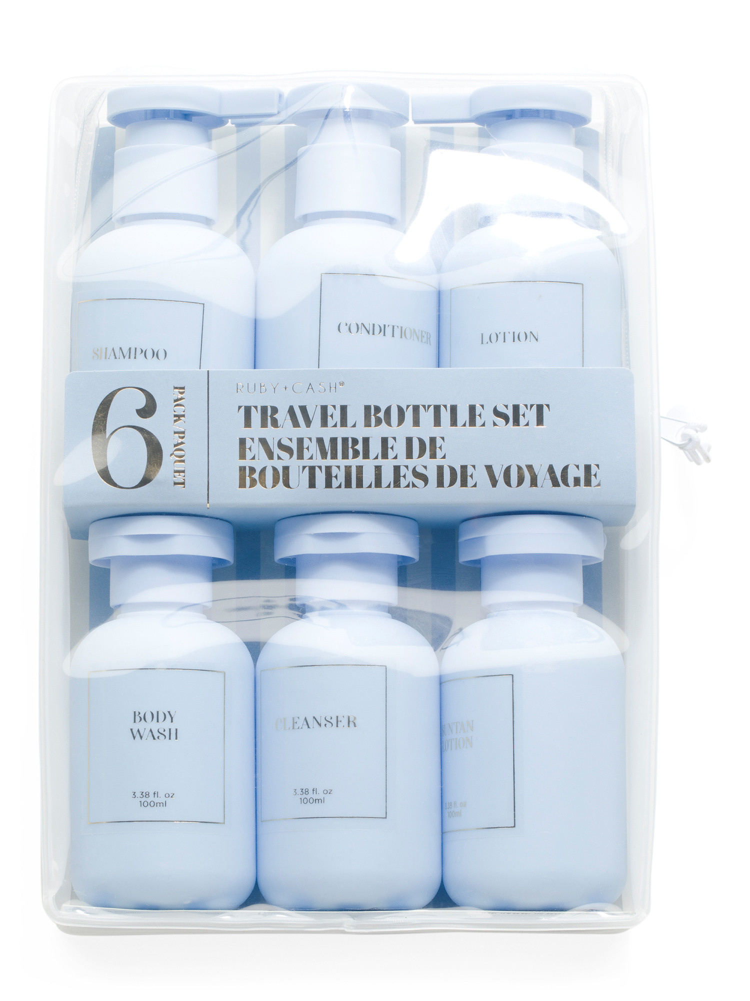 6pc Hotel Travel Bottles Set | TJ Maxx