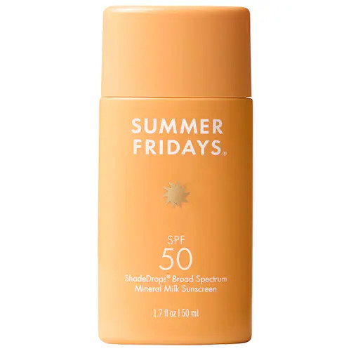 ShadeDrops Broad Spectrum SPF 50 Daily Mineral Milk Sunscreen - Summer Fridays | Sephora | Sephora (US)