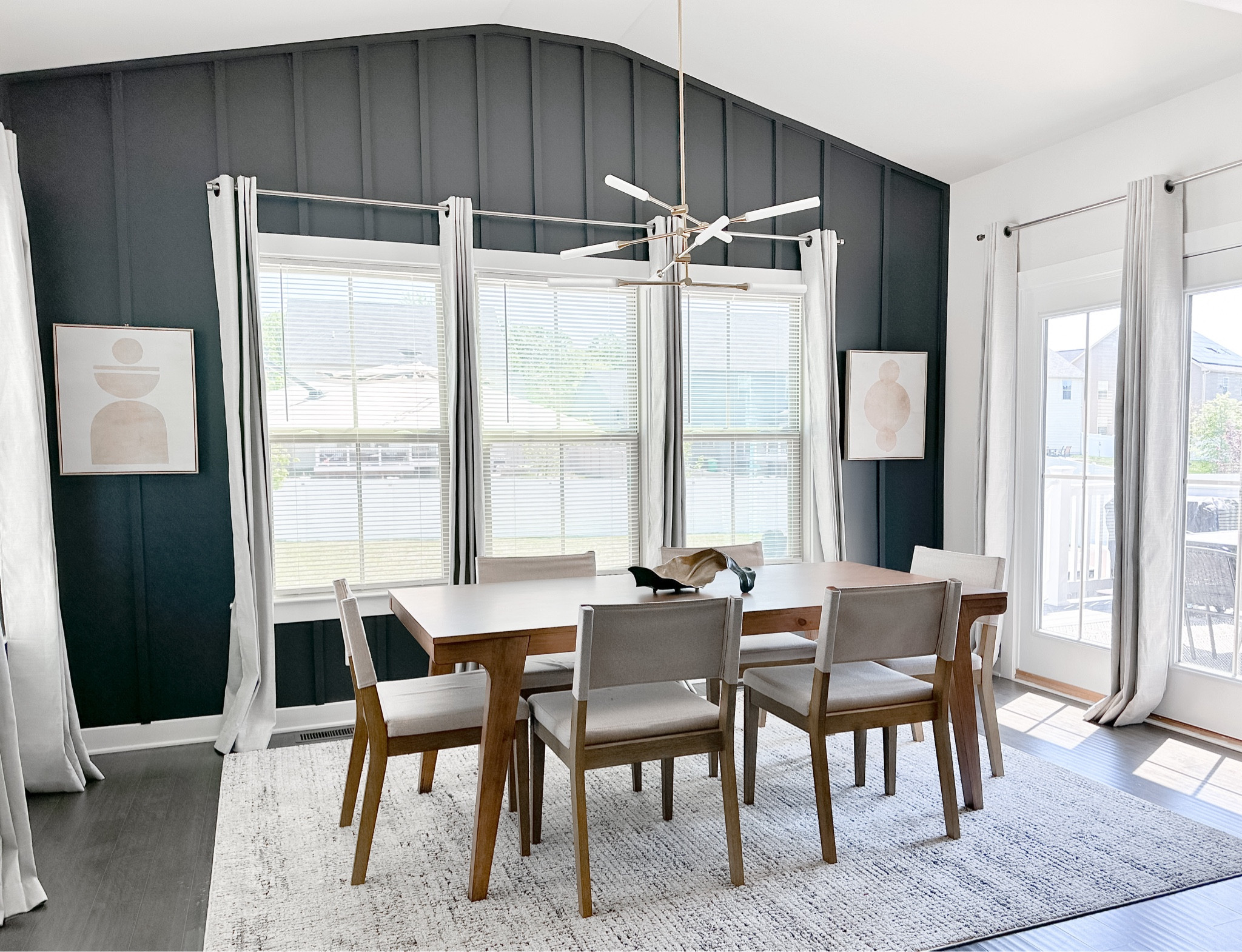 Catch this Memorial Day sale friends! Comment MORNING for items in our morning room currently on sale! Our dining table is 20% off and the dining chairs and wall art are 25% off! 🤗

When we changed our home style from modern farmhouse to organic modern, I wanted to find modern items with minimal clean lines. I love the dining table’s natural rich color and tapered legs. There’s also plenty leg room underneath. The dining chairs are also natural in color and add texture to the room with flax material 🖤.

#LTKSaleAlert #LTKHome