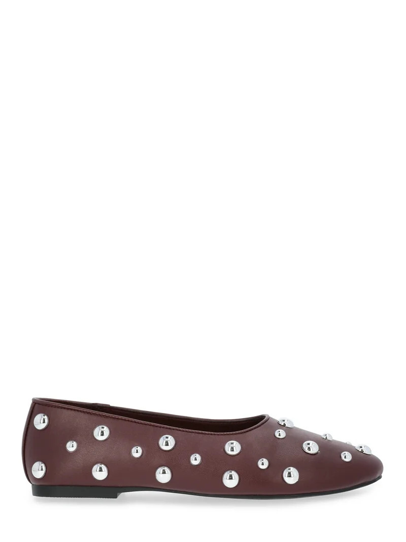 Scoop Women's Studded Faux Leather Ballet Flats | Walmart (US)