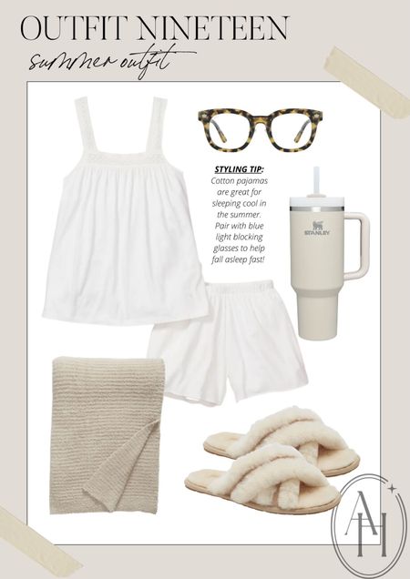 The perfect summe sleepwear! Pairs perfectly with these fuzzy slippers and blue light glasses. 

#LTKstyletip #LTKFind #LTKSeasonal