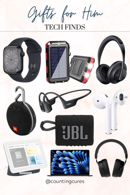 Make his day with these amazing tech finds: smartwatch, cute mini speaker, solar powered flashlight and more!
#giftsforhim #splurgegift #smartgadgets #travelessential

#LTKGiftGuide #LTKtravel