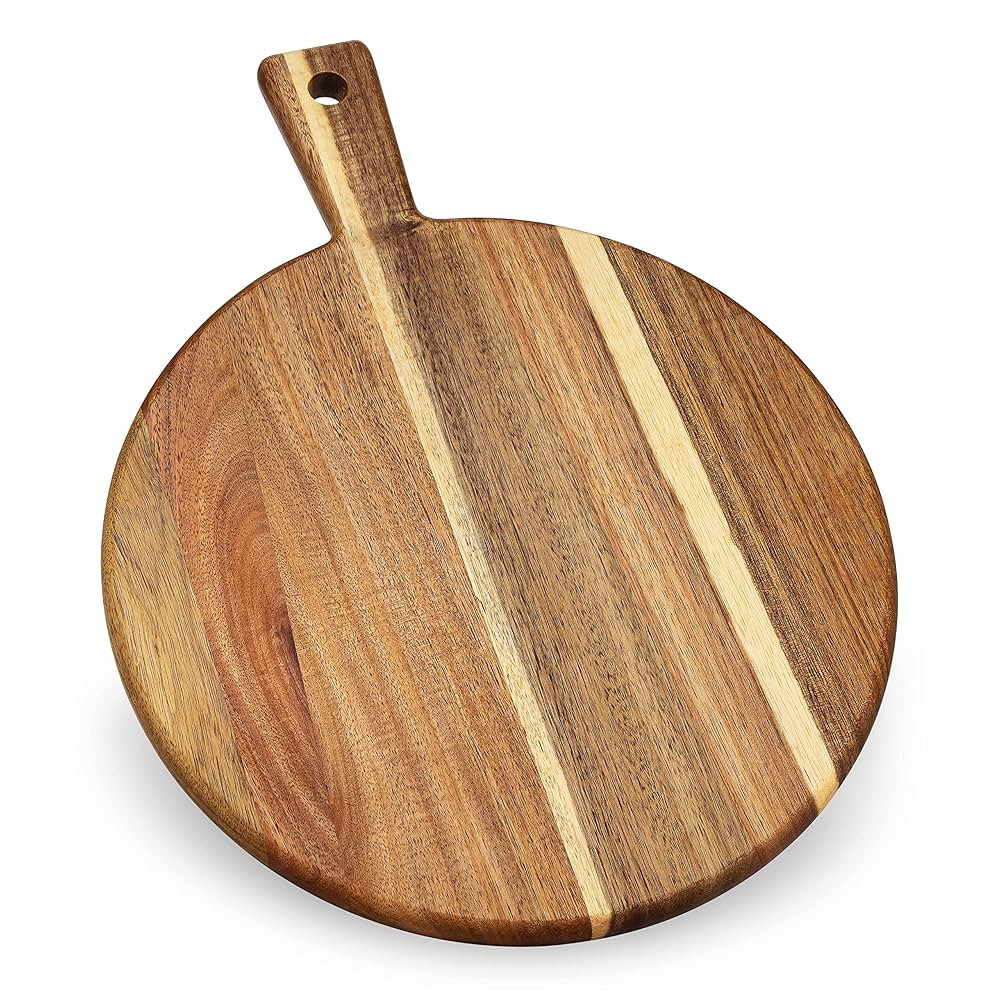 Acacia Wood Cutting Board and Chopping Board with Handle for Meat, Cheese Board, Vegetables, Brea... | Amazon (US)