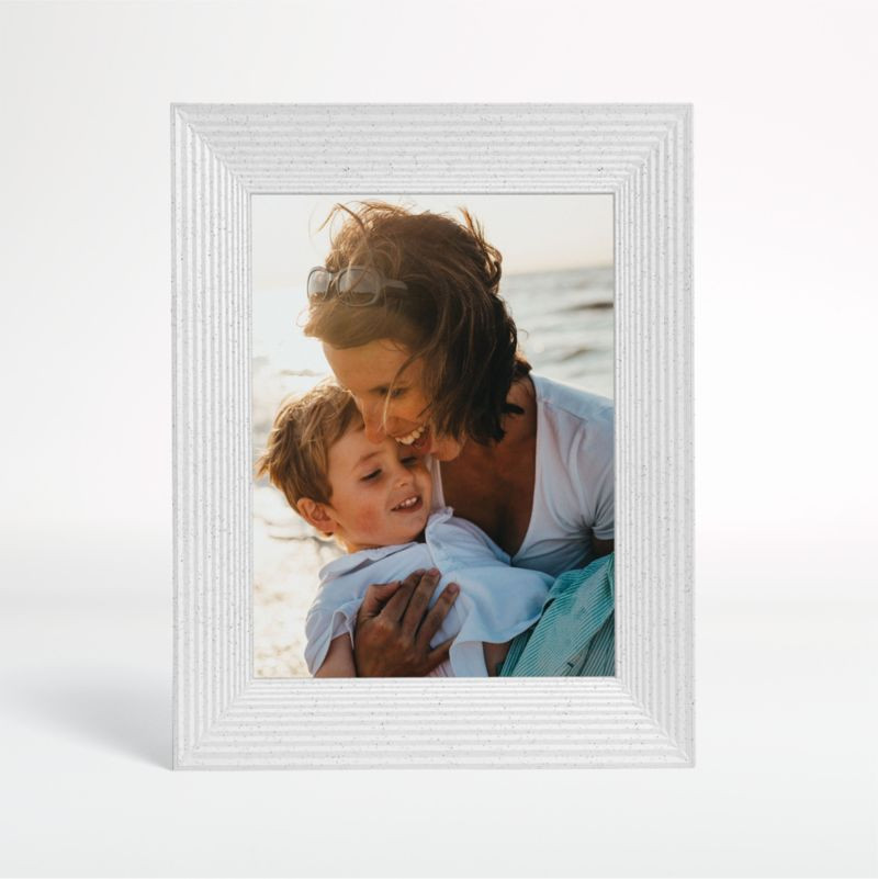 Aura Mason White Digital Photo Frame + Reviews | Crate and Barrel | Crate & Barrel