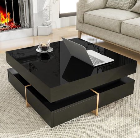 Modern High Gloss Multi-Storage Square Cocktail Coffee Table- Tap below to shop | Follow for more! Xx

#LTKHome #LTKStyleTip