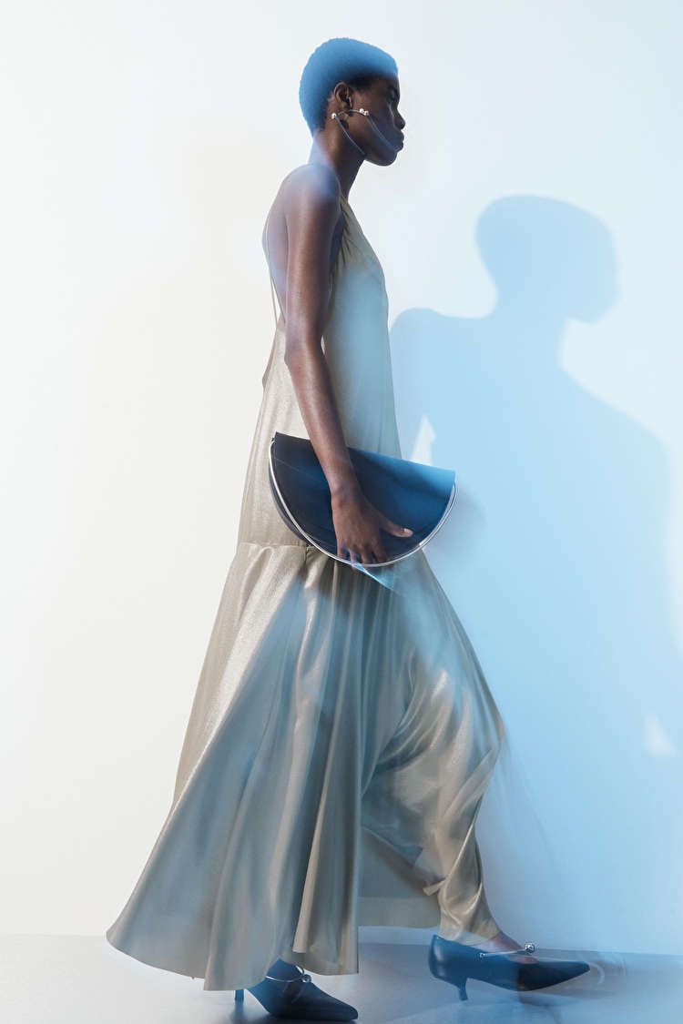 THE METALLIC FLARED SLIP DRESS - SILVER - Dresses - COS | COS (US)