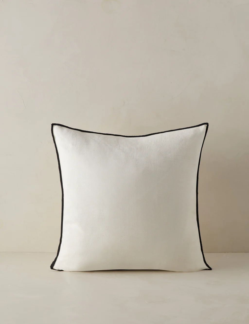 Carys Contrast Linen Pillow | Lulu and Georgia 