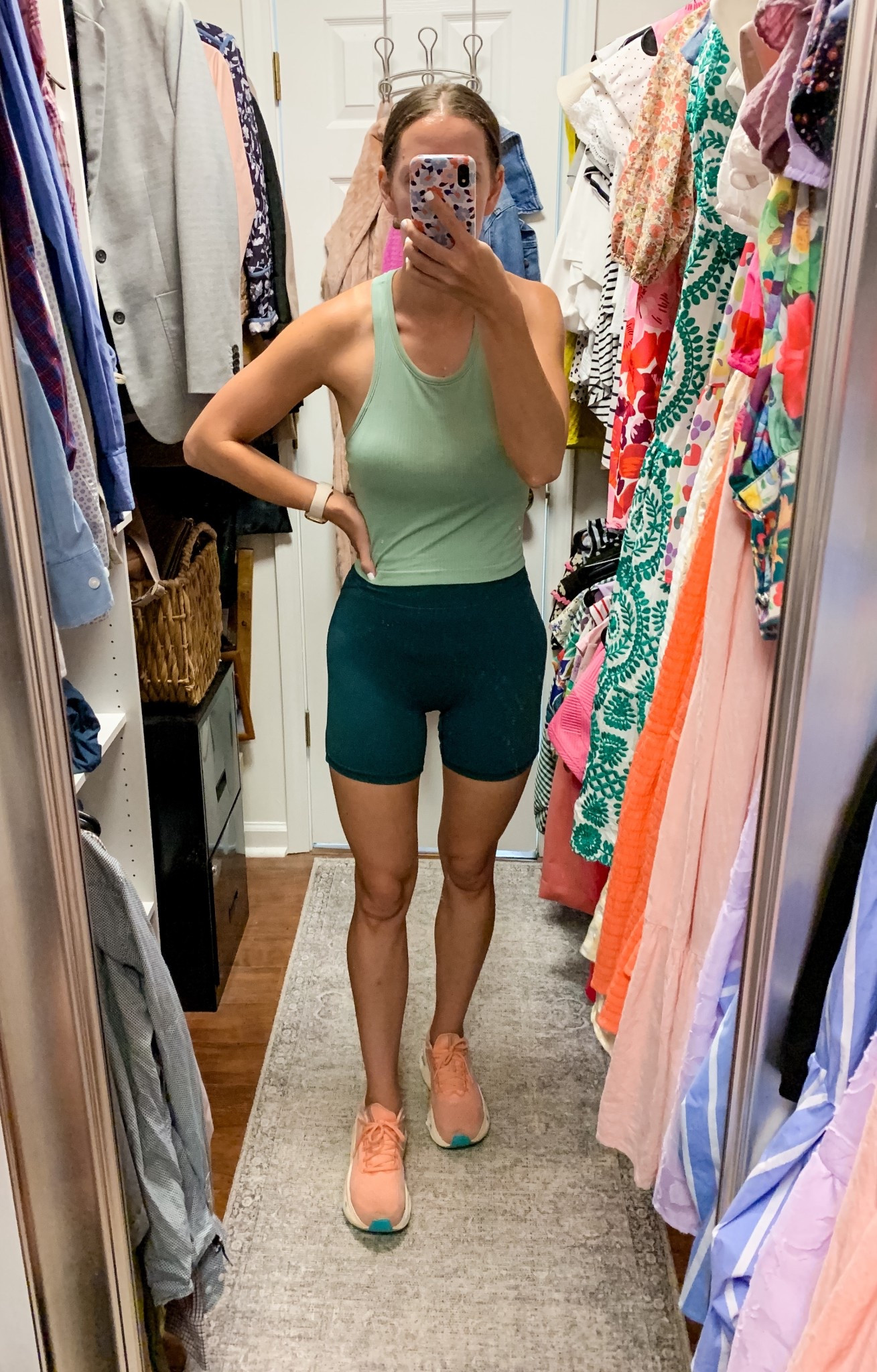 I’m wearing a small in both the tank and biker shorts. 

#LTKActive #LTKFindsUnder50