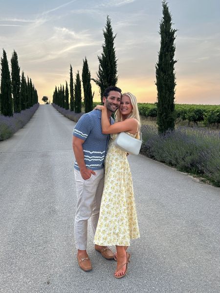 Sunset Dinner ✨
Dress runs small. I sized up to a size to a medium A/C cup.
Shoes are true to size.

Cort is wearing a medium in top, 30x30 in pants, shoes are tts!

#kathleenpost #france 

#LTKShoeCrush #LTKStyleTip #LTKTravel

#LTKMens #LTKStyleTip #LTKTravel
