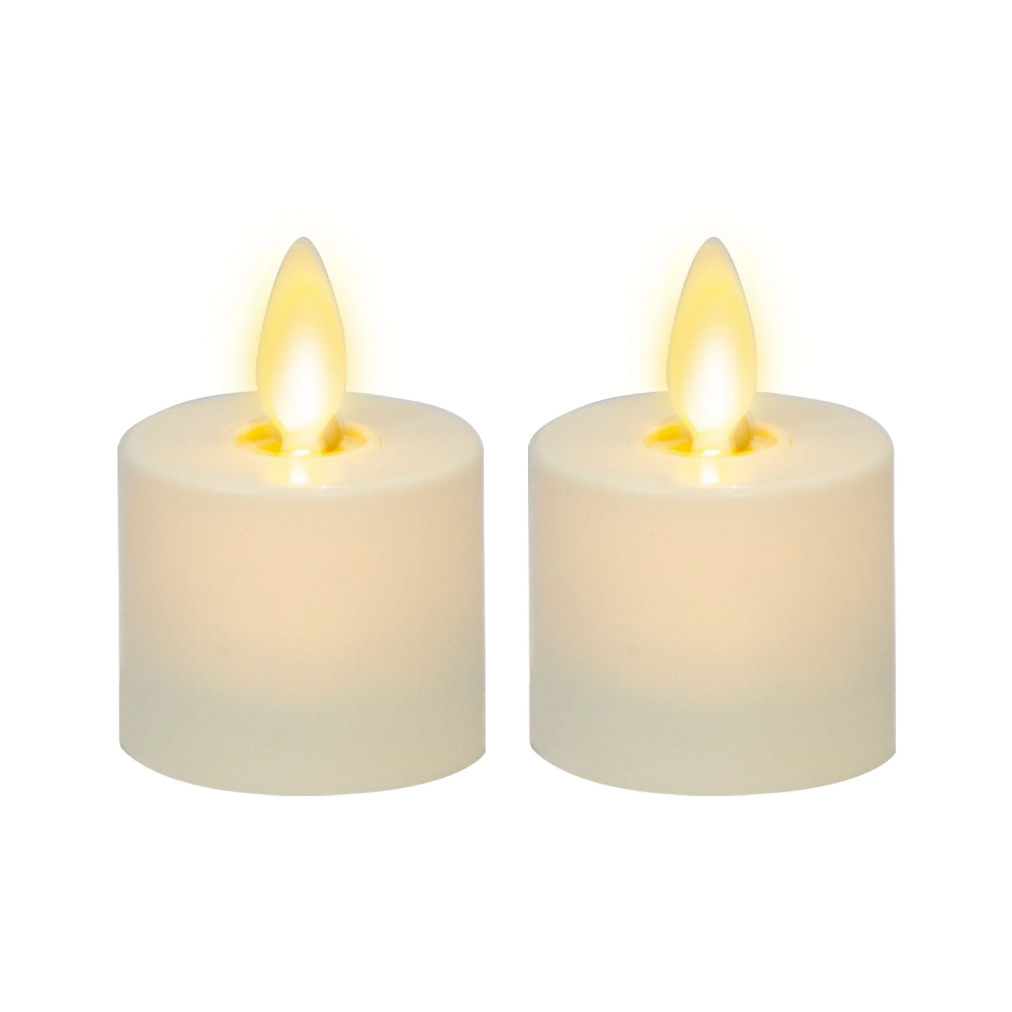 Pearl Ivory Flameless Candle Tealights - Flat Top - Set of 2 | Luminara