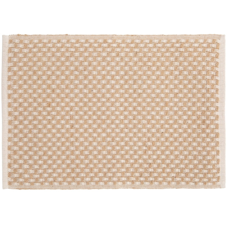 Mainstays Placemat Natural Jute and Cotton Blend, 14" x 19" | Walmart (US)