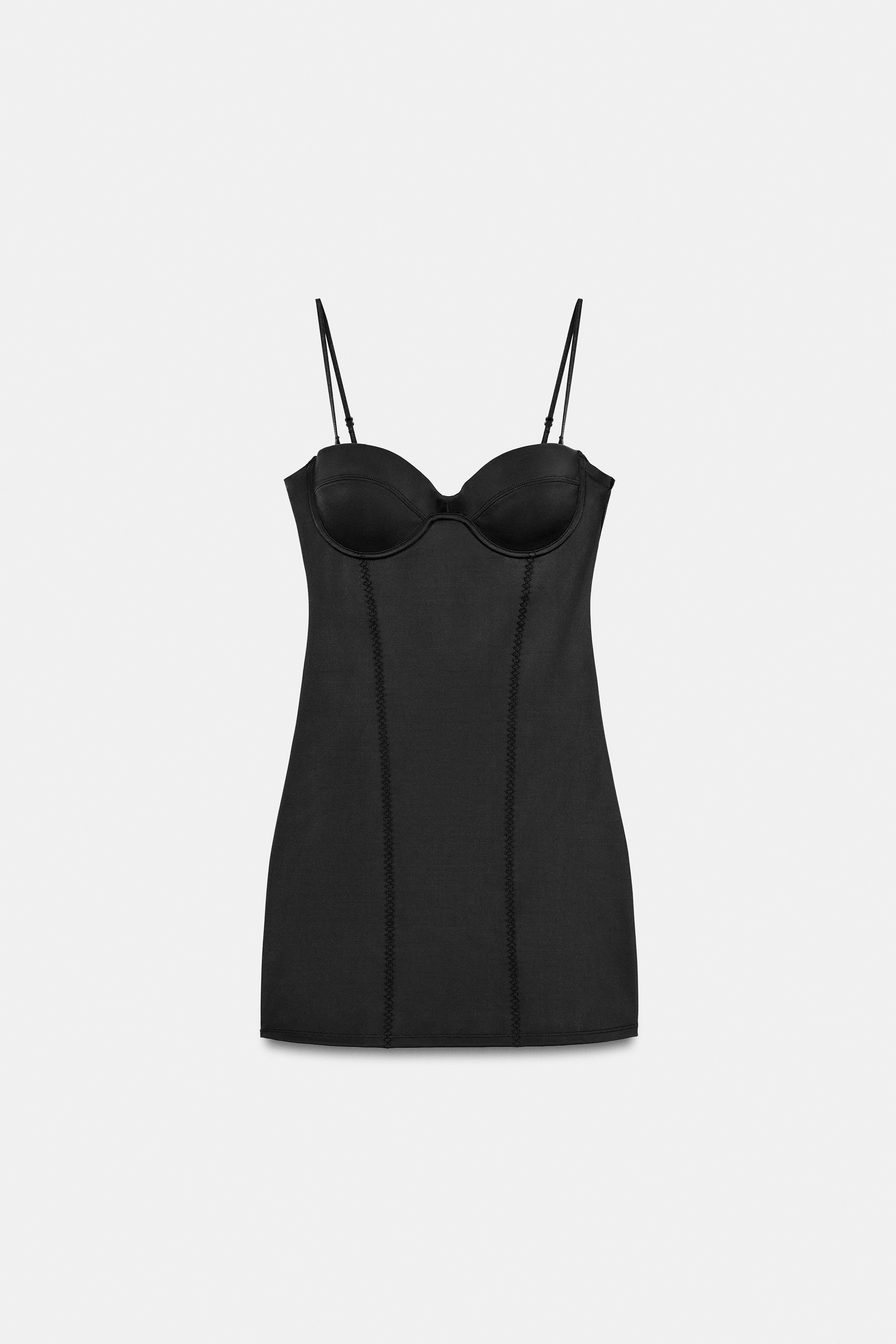 SHORT POLYAMIDE BLEND DRESS | Zara US