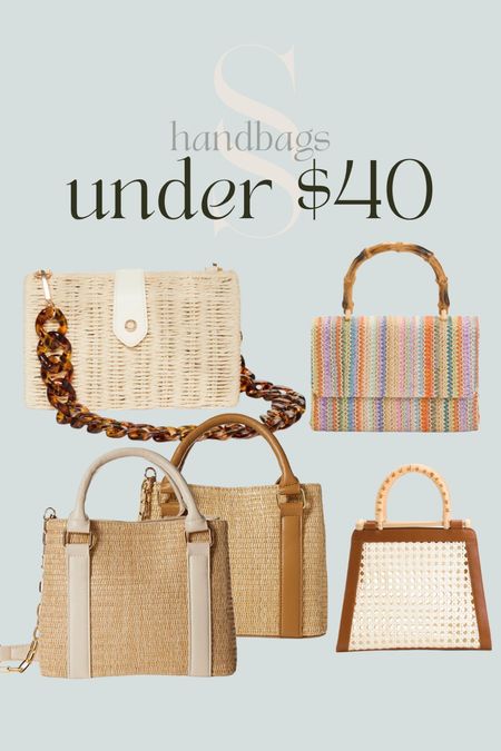 Summer handbags for under $40! Own & love the amazon, target and TJ maxx multi color 

#LTKunder50 #LTKFind #LTKitbag