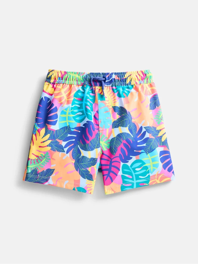 Wonder Nation Baby and Toddler Boys Printed Swim Trunks, Sizes 12M-5T | Walmart (US)