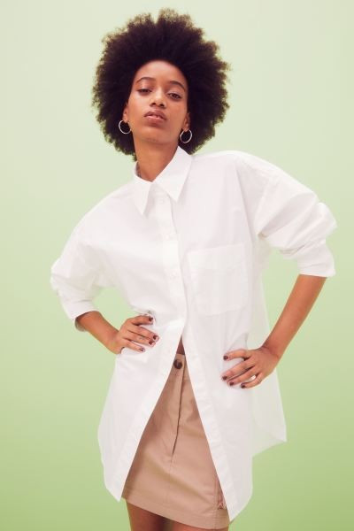 Oversized Cotton Shirt | H&M (US + CA)