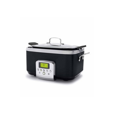 GreenPan 6qt Ceramic Slow Cooker Black: Nonstick Crock Pot with Digital Timer & Removable Pot, 8 Settings, 1350W | Target