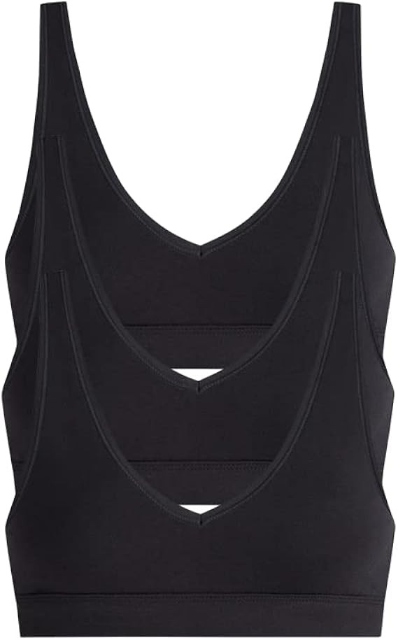 MeUndies –Stretch Organic Cotton V-Neck Bra for Women No Underwire - Amazon Exclusive Fabric - ... | Amazon (US)