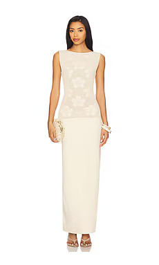 Lovers and Friends Aubery Maxi Dress in Oat from Revolve.com | Revolve Clothing (Global)