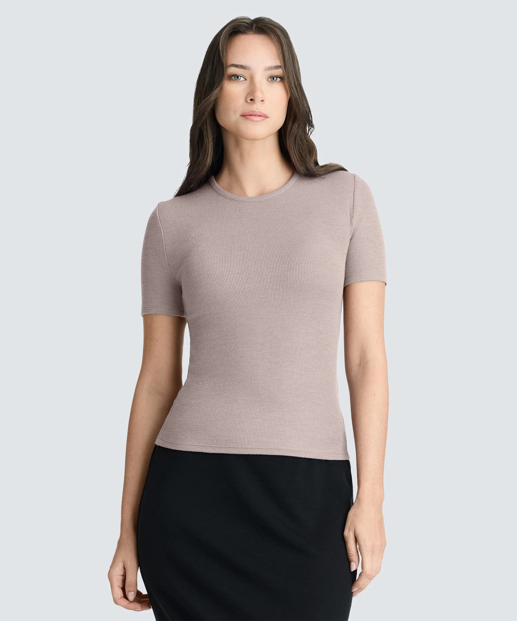 Women’s Rib Fitted Crew Neck T-Shirt | Unbound Merino | Unbound Merino