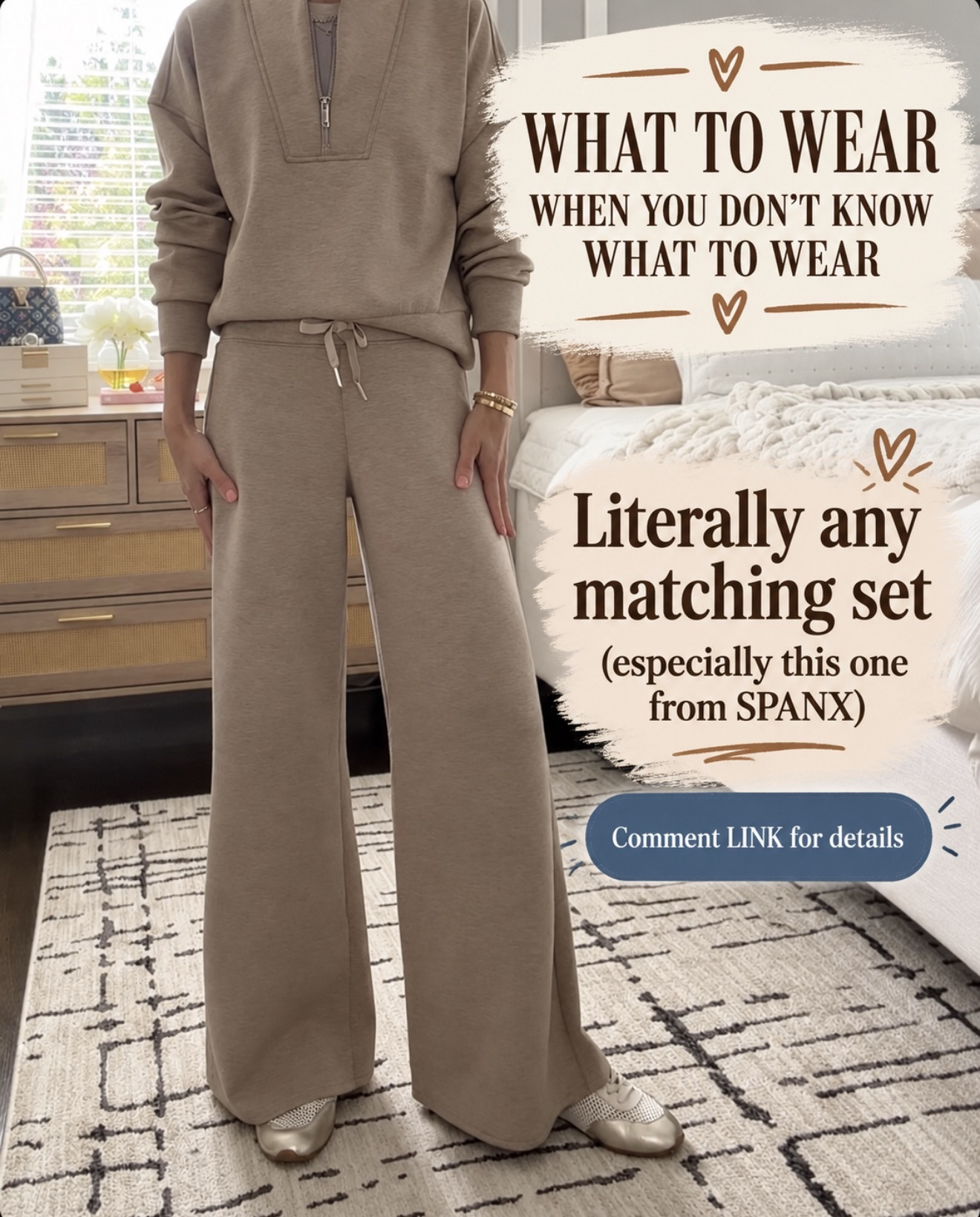 When I truly don’t know what to wear… a matching set wins every time. 🙌 This Spanx set is ridiculously comfortable but still looks completely pulled together!

New customers can use code MRSCASUALXSPANX for 15% off.

Comment LINK and I’ll send you the details! 🔗

#LTKOver40 #LTKSeasonal #LTKmomlife