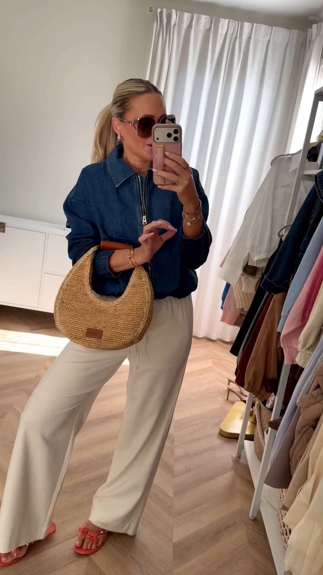 Target viral pants = must-get 🤍 selling quickly! Available in black and navy too  
• Comparable to Aritzia…honestly I like these better
• Sizes XS–4X + short / regular / tall
• I’m 5’6” in regular but would grab tall for extra length- those are the medium/reg

Amazon jacket under $40 and so good…very Zara vibes ✨

Target pants, Target fashion, spring outfits, Amazon jacket, affordable fashion, workwear pants, wide leg pants.

#LTKspring 

#LTKgrwm #LTKdayinmylife