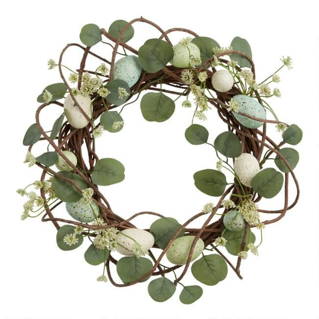 Speckled Egg and Vine Cage Wreath | World Market