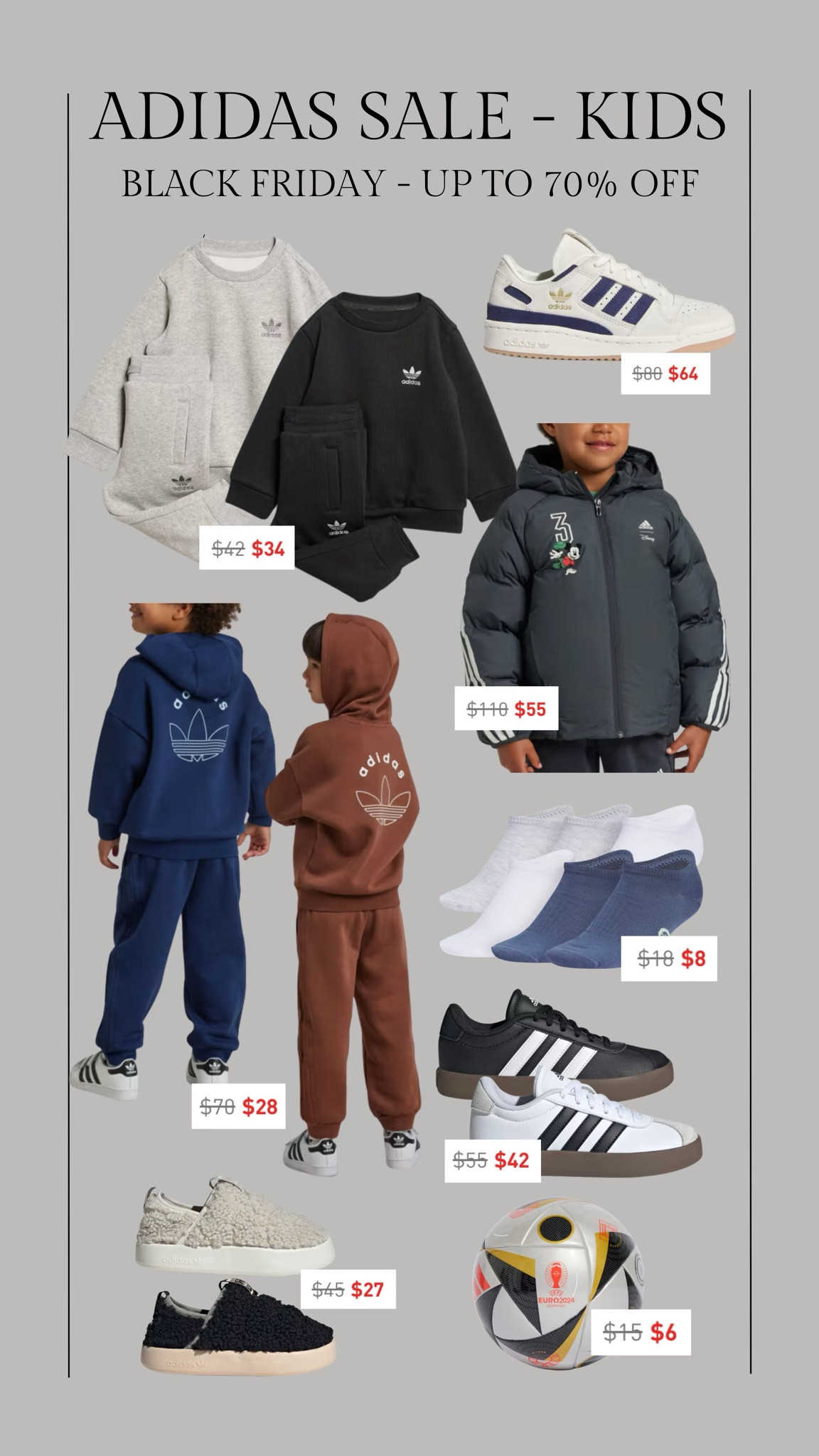 adidas Black Friday sale starts today!  Love these kids finds on sale - up to 70% off!  This is Ollie’s favorite hoodie and it comes in a matching set. These would be great kids Christmas gifts! 

@adidas #adidaspartner #createdwithadidas 

Kids gift, teen boy gift, teen girl gift, kids adidas, kids shoes, kids sweatshirt, tween girl gift, tween boy gift, kids socks, kids stocking stuffers, adidas sale, Christmas gift, Christine Andrew 

#LTKSaleAlert #LTKGiftGuide #LTKKids