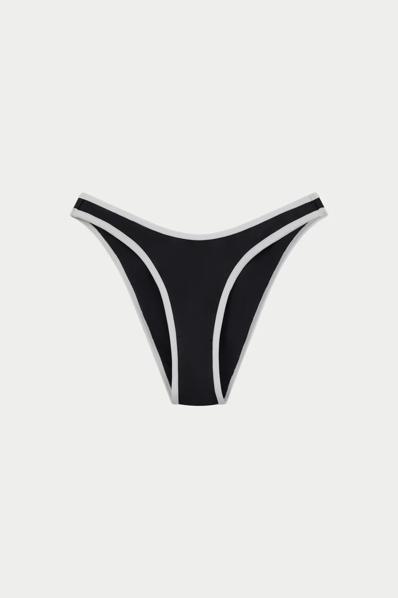 DOUBLE LAYER BIKINI BOTTOMS - BLACK | The Couture Club
