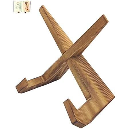 Solid Wood Cookbook Stand - Farmhouse Kitchen Decor Cookbook Holder, Book Holders for Reading Hands  | Amazon (US)