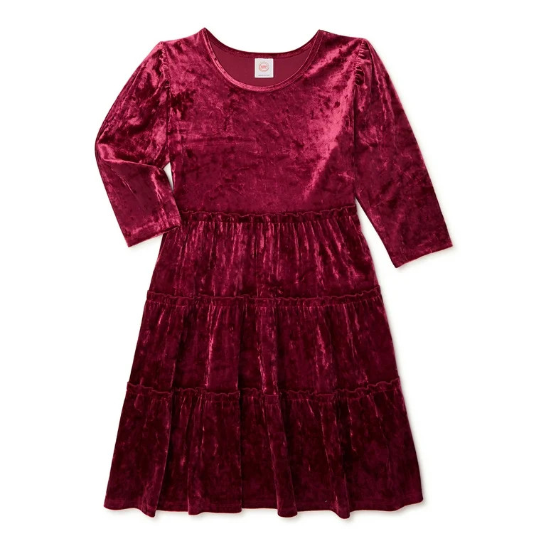 Wonder Nation Girls Velour Dress Sizes 4-18 & Plus | Walmart (US)