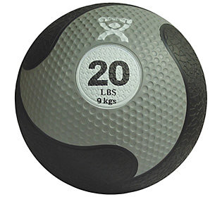 CanDo Firm Medicine Ball - 11 in Diameter - Sil ver - 20 lb | QVC
