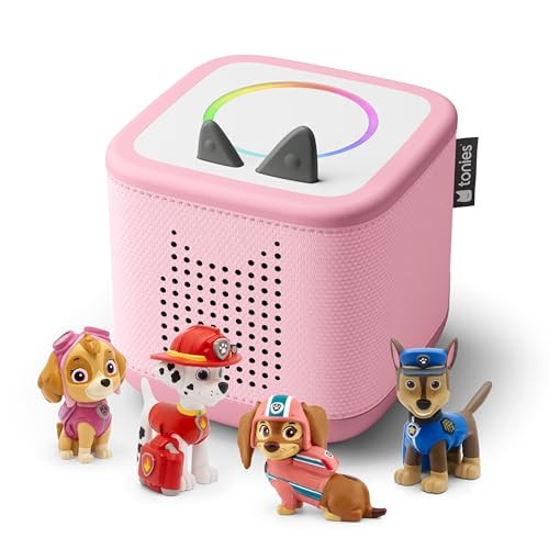 Toniebox 2 Audio Player PAW Patrol Bundle for Kids 3+ with Chase, Marshall, Skye, and Liberty - Cloud Pink | Amazon (US)