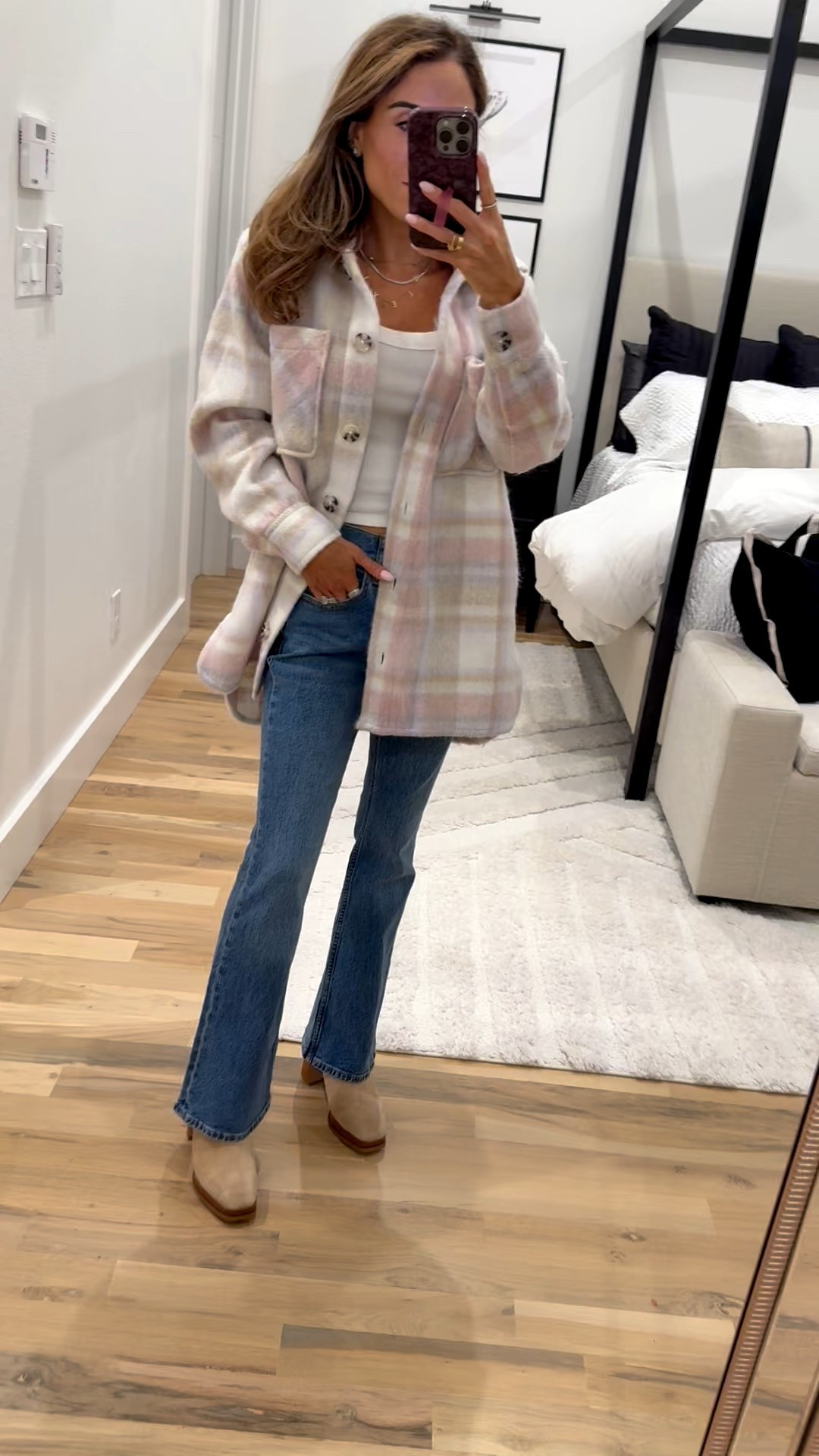 I love this pink and neutral oversized shacket going fast and super warm wearing smallest size 

#LTKFindsUnder50 #LTKFindsUnder100 #LTKPetite