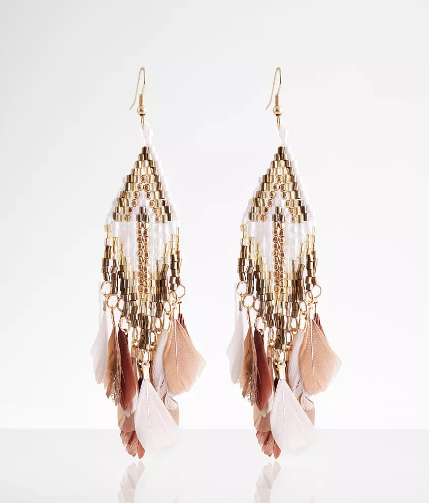 Feather Fringe Drop Earring | Buckle