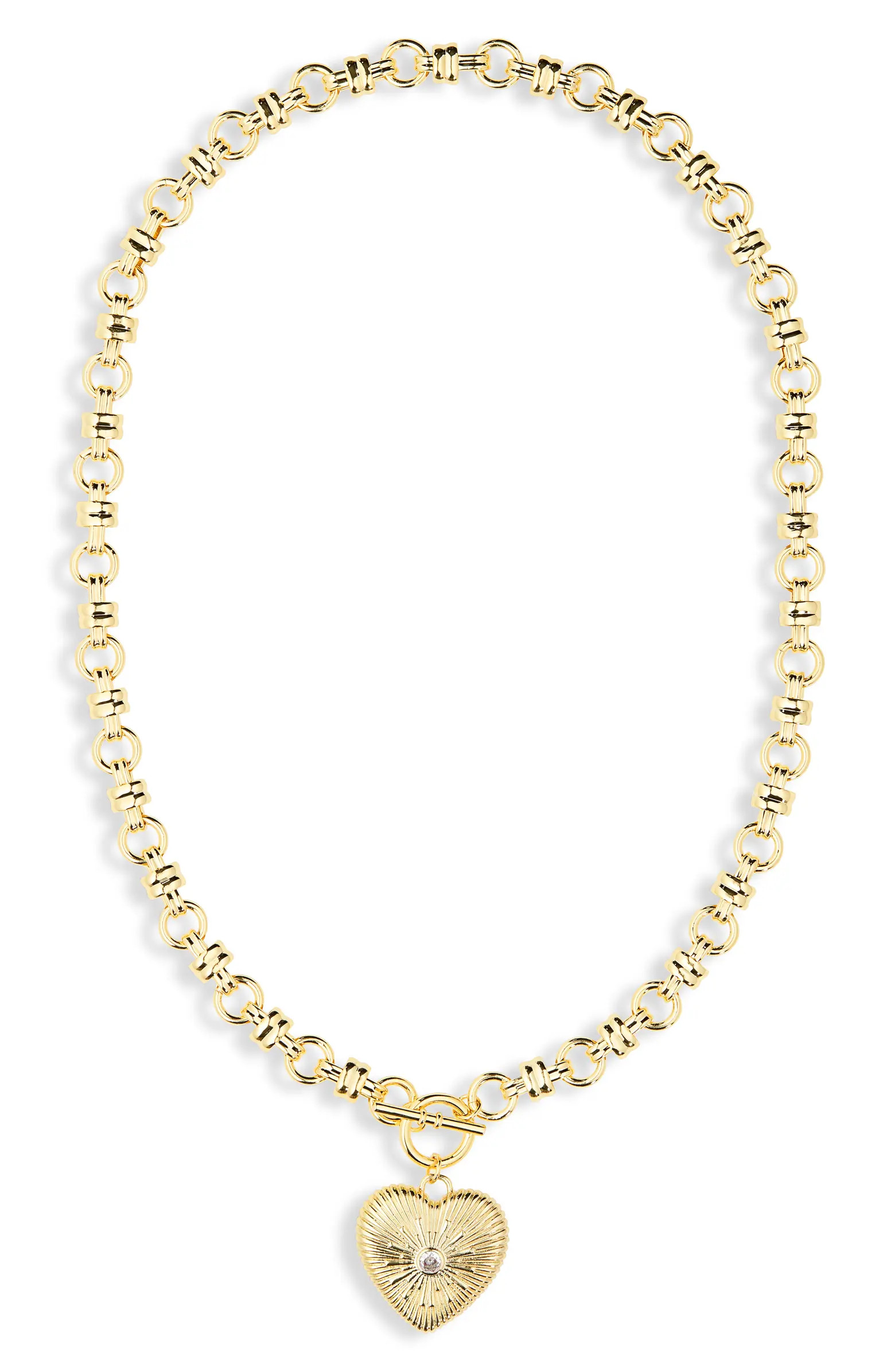 Heart Pendant Toggle Chain Necklace | Nordstrom Rack