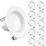 Project Source 4-Pack 65-Watt Equivalent White Dimmable LED Recessed Retrofit Downlights (Fits Ho... | Amazon (US)