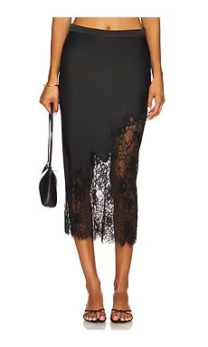 Silk And Lace Scallop Midi Skirt
                    
                    fleur du mal | Revolve Clothing (Global)