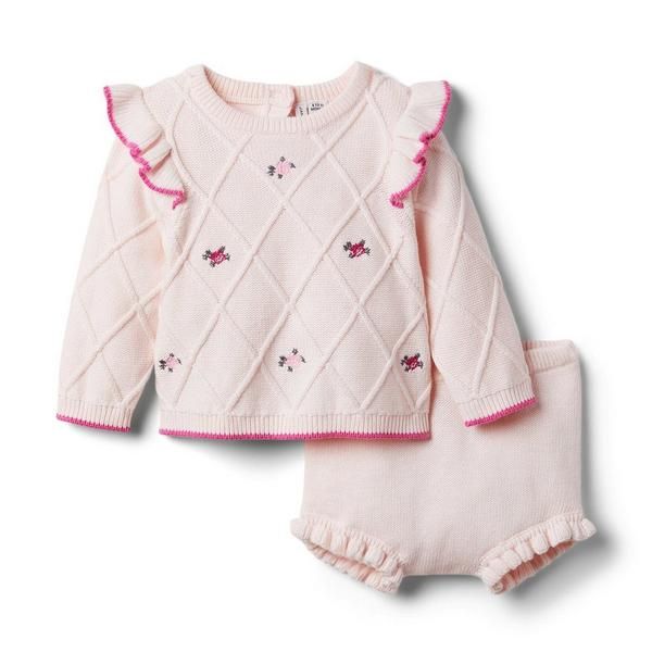 Baby Embroidered Sweater Matching Set | Janie and Jack