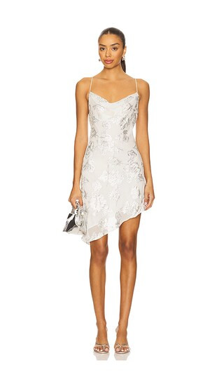 x REVOLVE Faye Mini Dress in Silver | Revolve Clothing (Global)