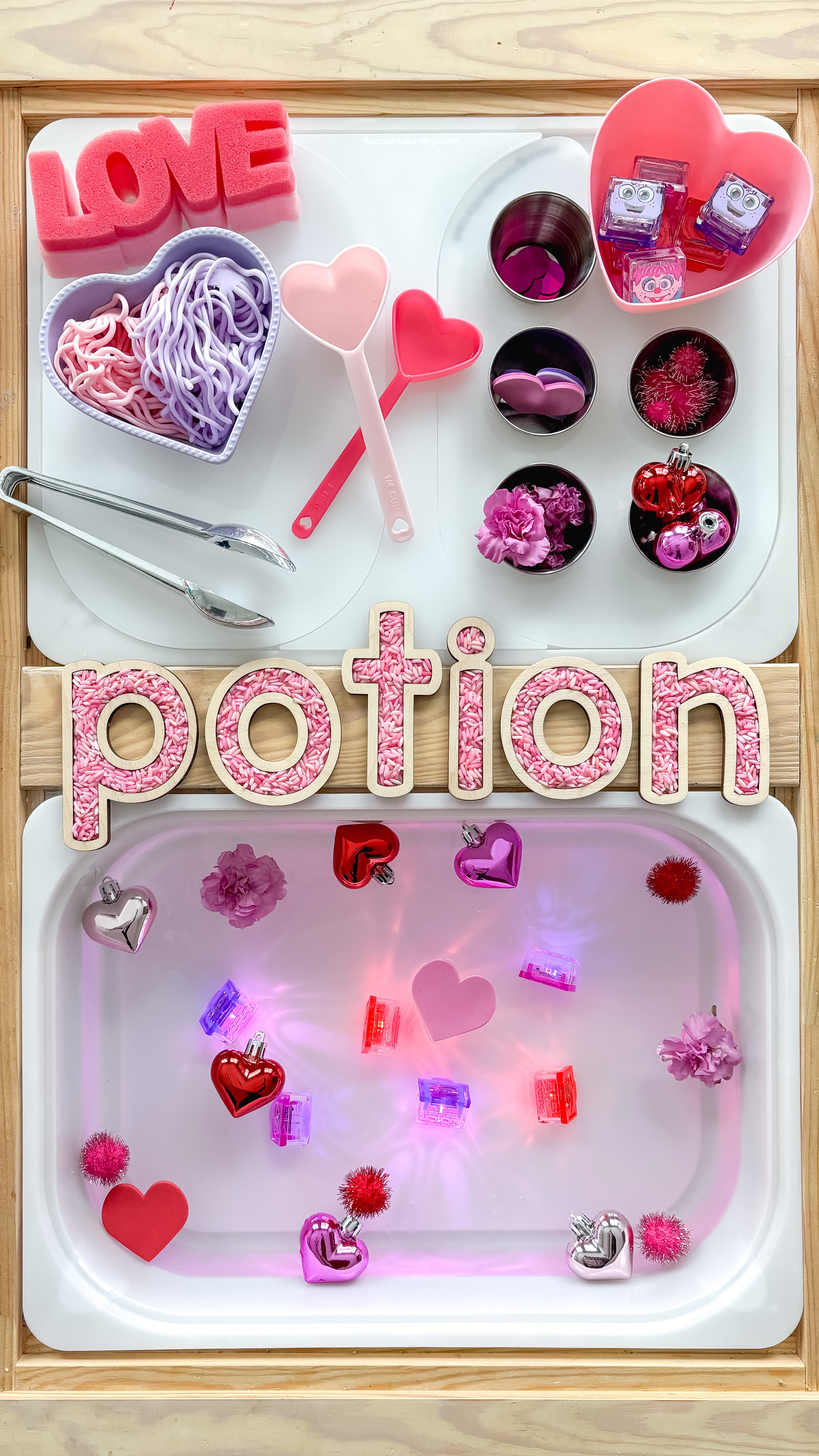 🩷✨Love Potion Glo Play!✨💜
@glopals aren’t just for bath time! Let your little one get in on more fun with glow-in-the-dark sensory play!
🚨And guess what?! Just in time for Valentine Love Baskets - glopals.com is currently 20% off site wide! 🚨

For this setup, I gave my little guy Glo cubes, silicone noodles, pom-poms, large sequins, heart ornaments, leftover bouquet flowers, & foam hearts to create his *love potion* with!

#sensoryplay #sensorybin #sensoryactivity #sensorytable #sensorytableideas #sensorybinideas #glowplay #flisat #flisattable #flisattableplay

#LTKKids #LTKSaleAlert