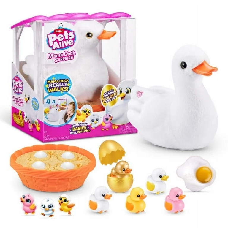 Pets Alive Mama Duck Surprise by ZURU Nurturing Play Surprise Hatching Interactive Girls Toy | Walmart (US)