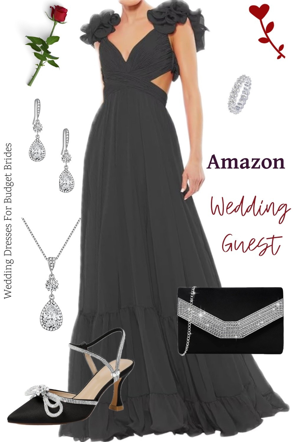 Formal wedding guest dress and accessories on Amazon. 

Special occasion dress, prom dress, long black dress, full length dress, formal gown.

#LTKWedding #LTKSeasonal