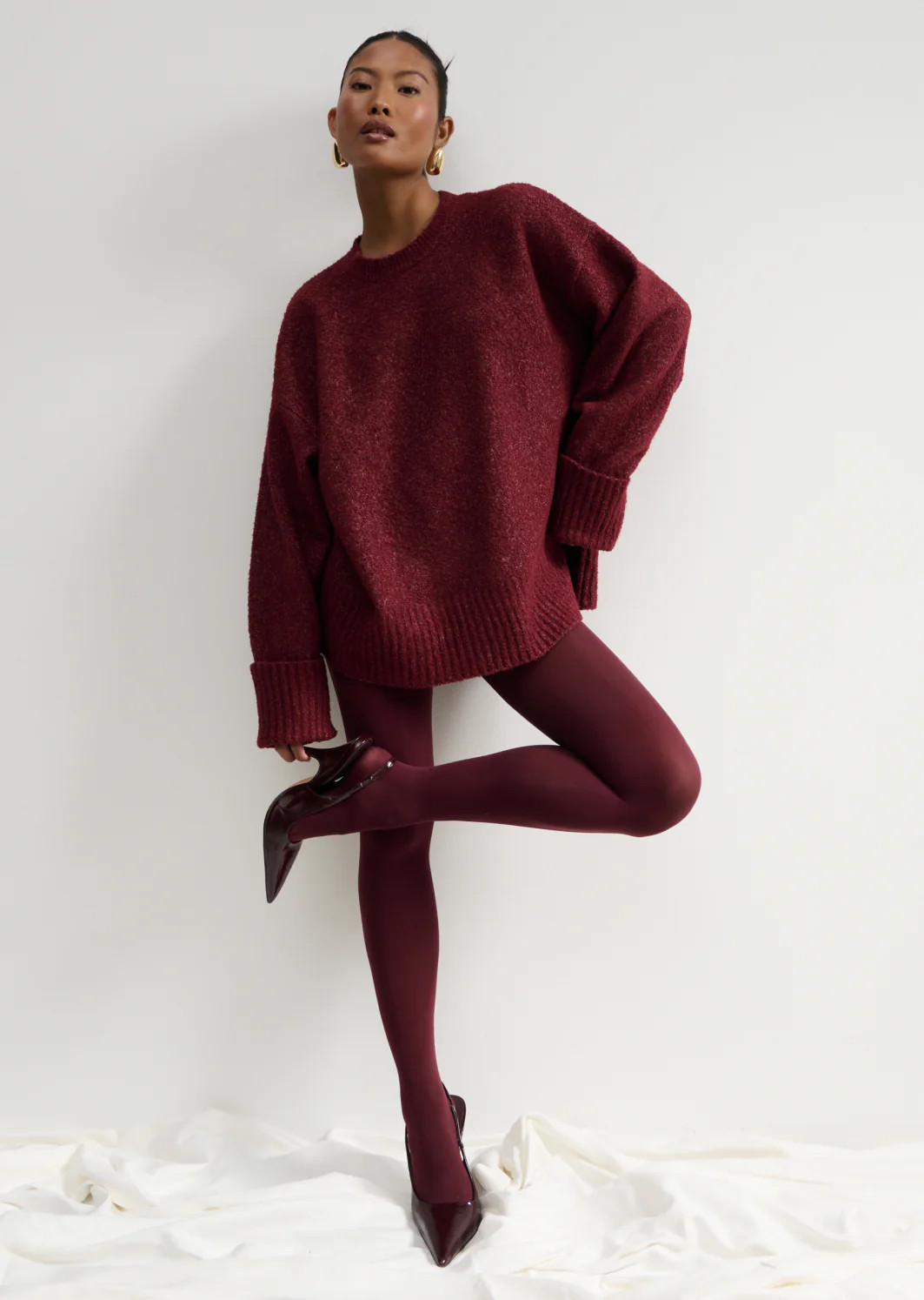 Camille Oversized Borg Knit Jumper | Pretty Lavish (UK)