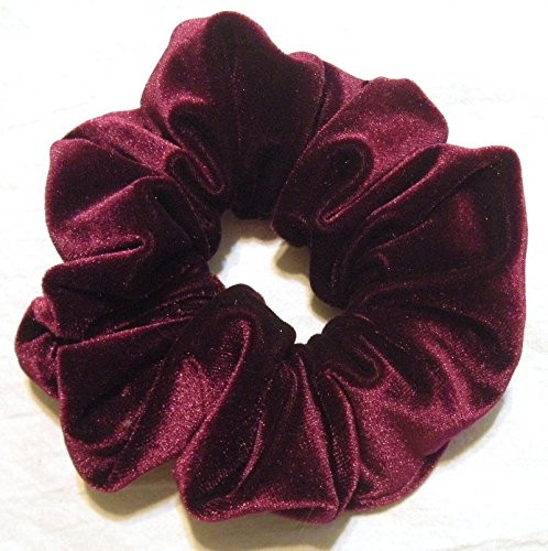 Burgundy Velvet Scrunchies-Regular - Made in the USA | Amazon (US)